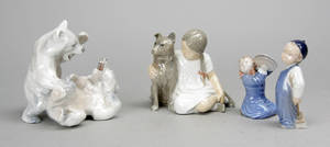 Kgl. P. samt Bing  Grøndahl. Fire figurer 4