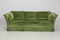 TRESITSSOFFA, grön plysch, 1900-talets slut
