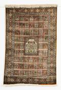 Persisk Qum silketæppe 153x95 cm.