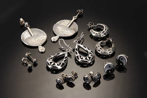 Syv par ørestikker, sølv 7