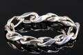 Kraftig armlænke i sølv 74 gr. 