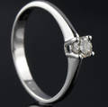 Solitaire ring ca. 0.22 ct.