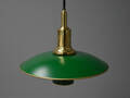 Poul Henningsen. PH 32 pendel af messing, grønlakeret 