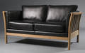 To-pers. sofa - Sort læder