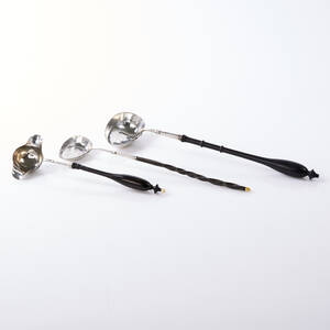 Soppslevar 3 st i silver 1800-tal