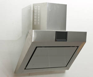 Emhætte i rustfri stål med LCD skærm.