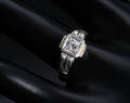 Vintage brillantring i 14 kt. hvidguld, 0.39 ct.