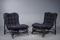Loungestole, af sortlakeret rattan model klitmøller 2