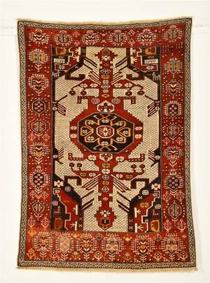 Antik Kaukasisk Shirvan tæppe, 165x114 cm.