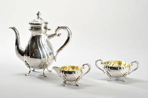 Mokkaservice af sølv 3