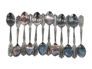 Kaffeskedar 12st silver