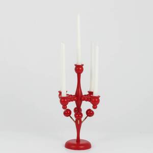 KANDELABER allmogestil, trä, 1900-tal