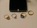 Ringar, 18 k 4 st med stenar