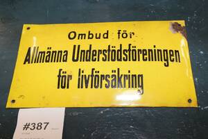 Emaljskylt 33x18 cm