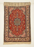 Persisk Isfahan på silke, 150x107 cm.