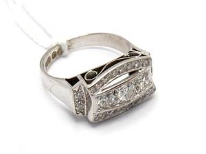 Ring vitguld med