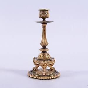 LJUSSTAKE, brännförgylld brons, 1800-talets senare del.