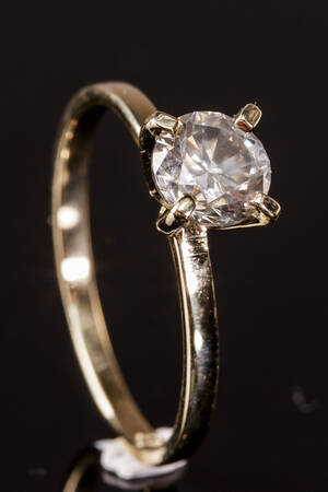 Solitairering, 14 kt guld, 0.79 ct