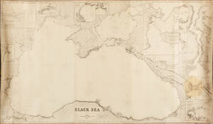 Sjökort Black Sea o White Sea 1867