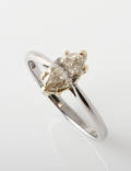 Brillant solitaire ring 18 kt. guld og hvidguld på ca. 0.85 ct