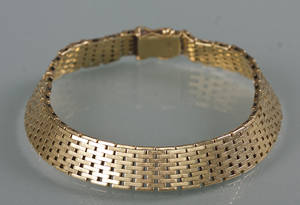 Klassisk murstens armlænke af 14 kt. guld