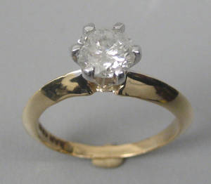 Solitairering. Ca. 1.00 ct