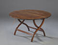 Rundt foldebord af mahogni 