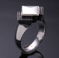 Regitze Overgaard for Georg Jensen. Nocturne ring af sterlingsølv med sorte diamanter  Denne vare er sat til omsalg under nyt varenummer 4365406