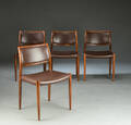 Niels O. Møller. Fire stole af palisander, model 80 4