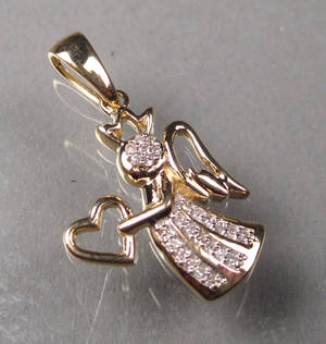 Diamantvedhæng. Ca. 0.25 ct