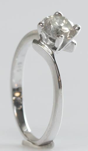 Solitairering, ca. 0.87 ct.