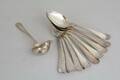 Skedar samt soppslev, silver
