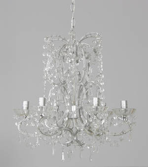 Lysekrone med seks lysarme