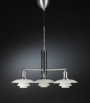 Poul Henningsen. PH stammekrone med forkromet stel
