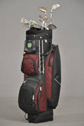 Golfsæt med bag, jern og køller