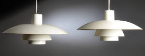 Poul Henningsen. To PH4 pendler, hvid 2