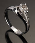 Diamantring, ca. 0.80 ct