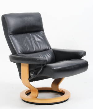 Stressless. Lænestol af læder og bøg 
