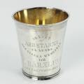 BÄGARE, silver, förgylld insida, 1800-tal
