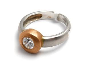 Ring 14K tvåfärgad