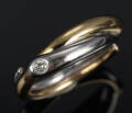 Ole Lynggaard. Diamantbesat ring af 18 kt. tofarvet guld