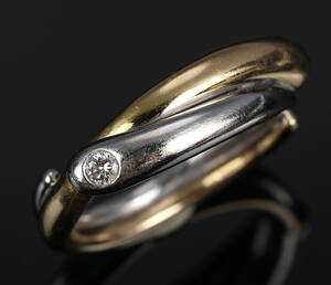Ole Lynggaard. Diamantbesat ring af 18 kt. tofarvet guld