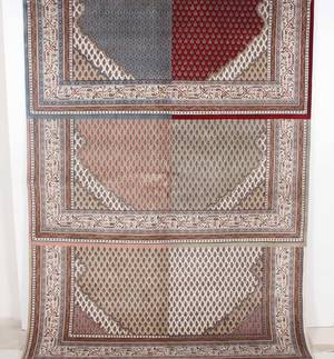 Indisk handknuten patchwork matta, mått 243x174 cm.