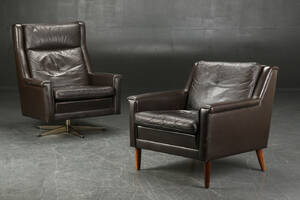 To lænestole, læder, 1960erne 2 Denne vare er sat til omsalg under nyt varenummer 4163540