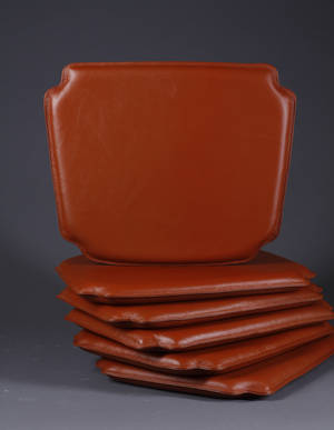 Hyndesæt til Hans J. Wegners Y- stol. Cognac-farvet læder 6