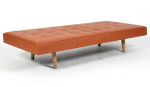 Daybed, cognacfarvet læder