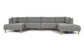 BENJAMIN MODULSOFA betrukket med slidstærkt URBAN GREY møbelstof