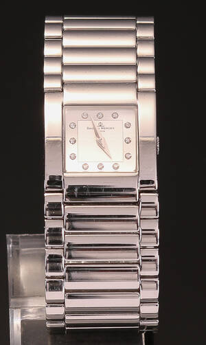 Baume  Mercier, damearmbåndsur med diamanter  Denne vare er sat til omsalg under nyt varenummer 4414578