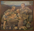 Arthur Hennig, Deutsche Familie, 1937, Öl  Holz