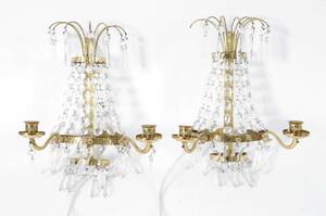 Vägglampetter ett par, Gustaviansk-stil, 1900-tal